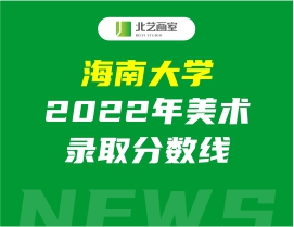 海南大学2022年美术录取分数线