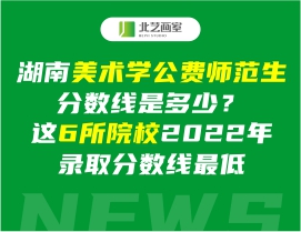 湖南美术学公费师范生分数线是多少？这6所院校2022年录取分数线最低